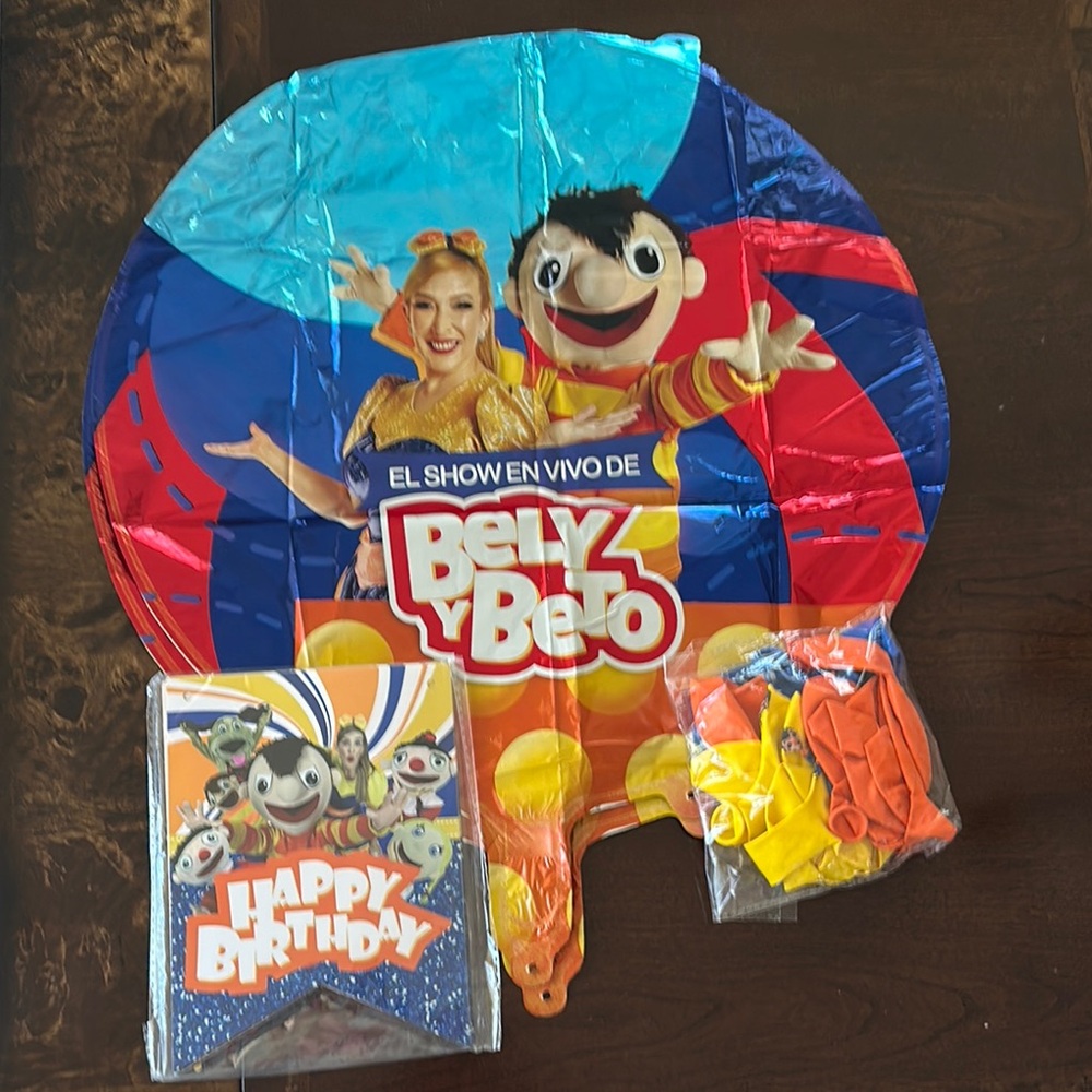 Birthday Party Balloon Set - Red, Blue, Yellow